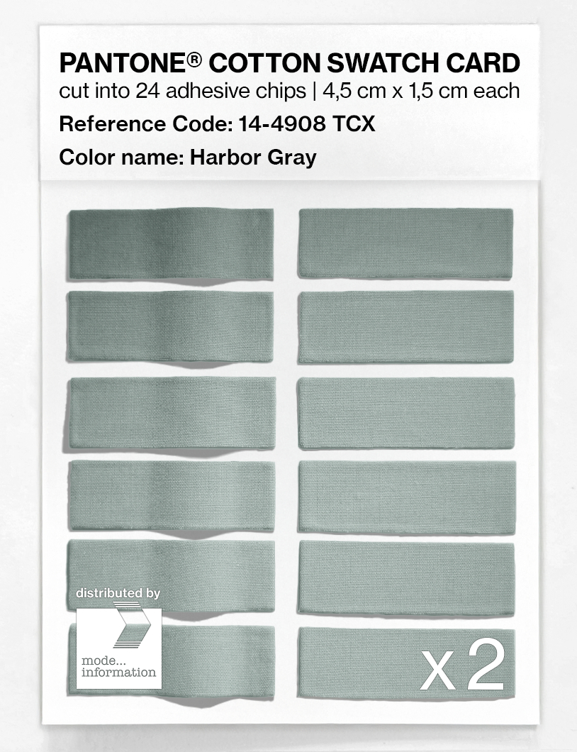 Product image 6 of the product “PANTONE® COTTON SWATCH CARD 14-4908 TCX Harbor Gray ”