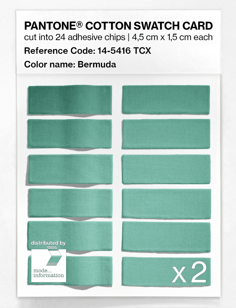 Product image 6 of the product “PANTONE® COTTON SWATCH CARD 14-5416 TCX Bermuda ”