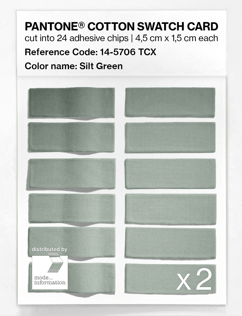 Product image 6 of the product “PANTONE® COTTON SWATCH CARD 14-5706 TCX Silt Green ”