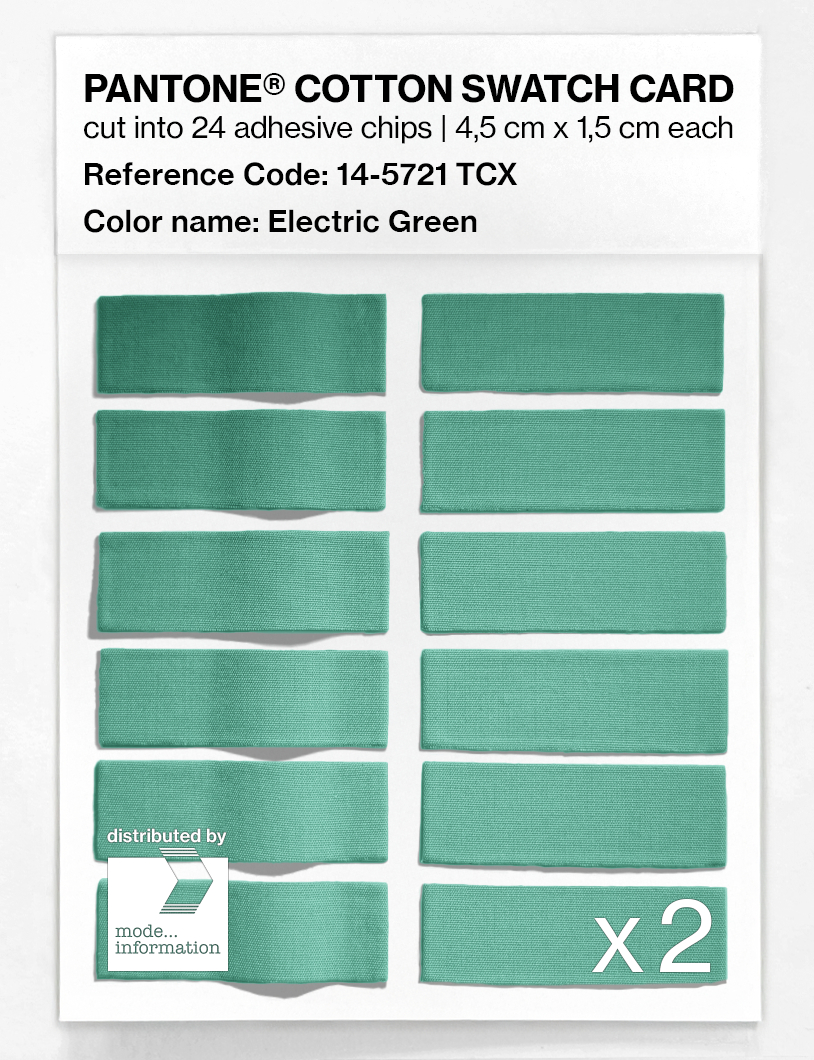Product image 6 of the product “PANTONE® COTTON SWATCH CARD 14-5721 TCX Electric Green ”