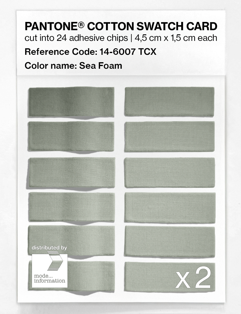 Product image 6 of the product “PANTONE® COTTON SWATCH CARD 14-6007 TCX Sea Foam ”