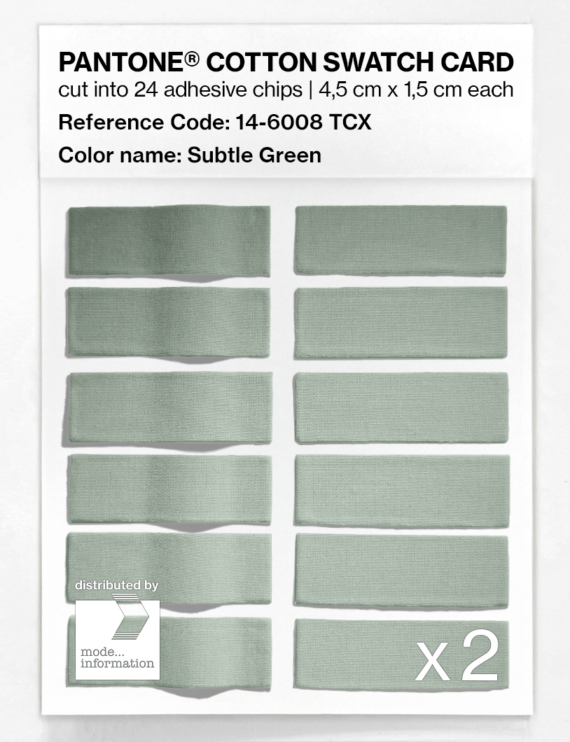 Product image 6 of the product “PANTONE® COTTON SWATCH CARD 14-6008 TCX Subtle Green ”