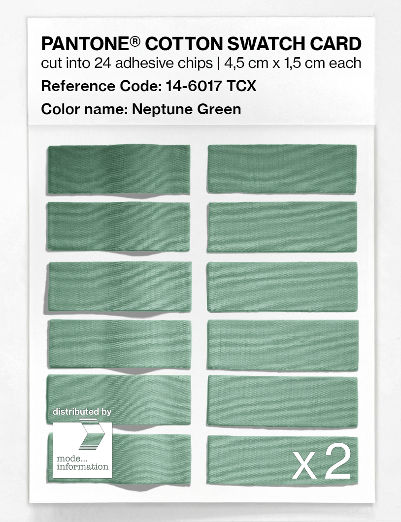 Product image 6 of the product “PANTONE® COTTON SWATCH CARD 14-6017 TCX Neptune Green ”
