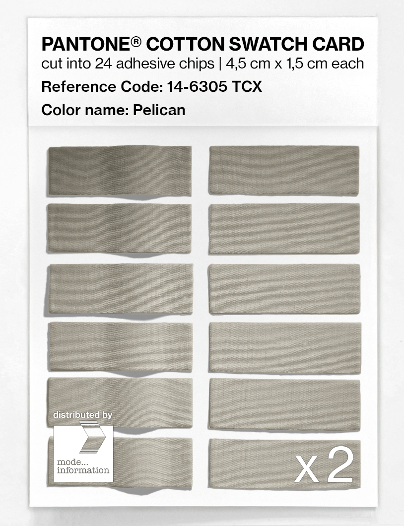 Product image 6 of the product “PANTONE® COTTON SWATCH CARD 14-6305 TCX Pelican ”