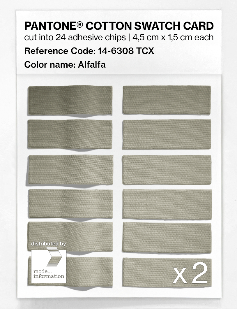 Product image 6 of the product “PANTONE® COTTON SWATCH CARD 14-6308 TCX Alfalfa ”