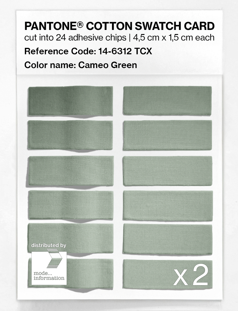 Artikelbild 6 des Artikels “PANTONE® COTTON SWATCH CARD 14-6312 TCX Cameo Green “