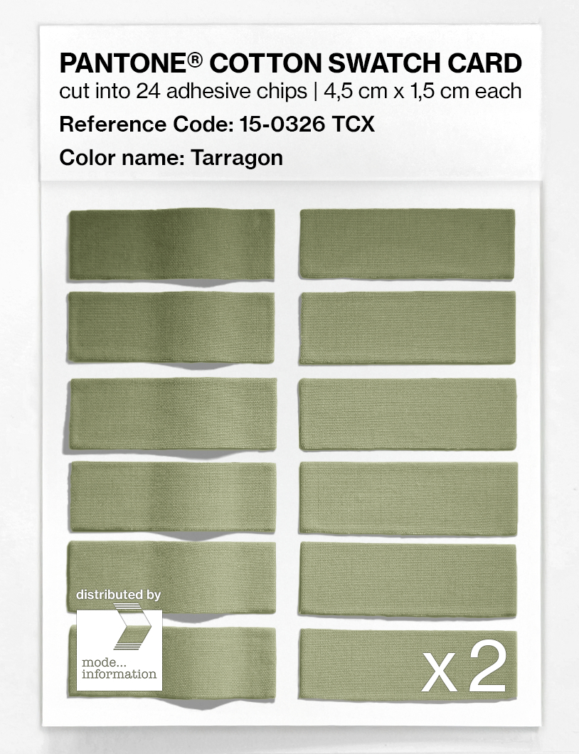 Product image 6 of the product “PANTONE® COTTON SWATCH CARD 15-0326 TCX Tarragon ”