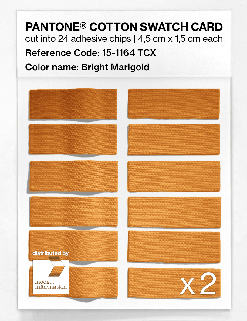Product image 6 of the product “PANTONE® COTTON SWATCH CARD 15-1164 TCX Bright Marigold ”