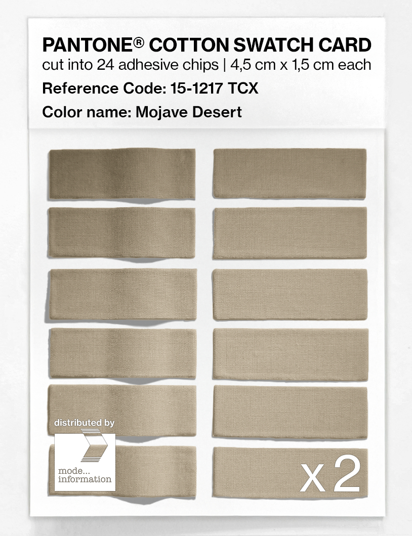 Product image 6 of the product “PANTONE® COTTON SWATCH CARD 15-1217 TCX Mojave Desert ”