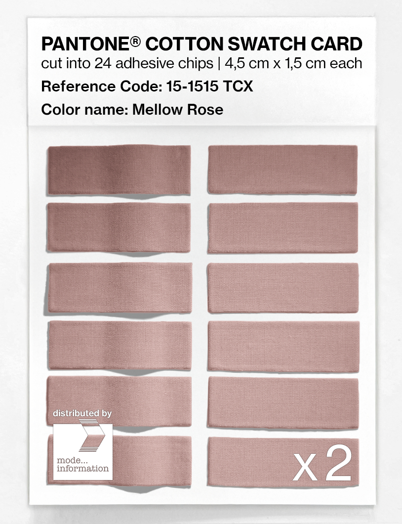 Product image 6 of the product “PANTONE® COTTON SWATCH CARD 15-1515 TCX Mellow Rose ”