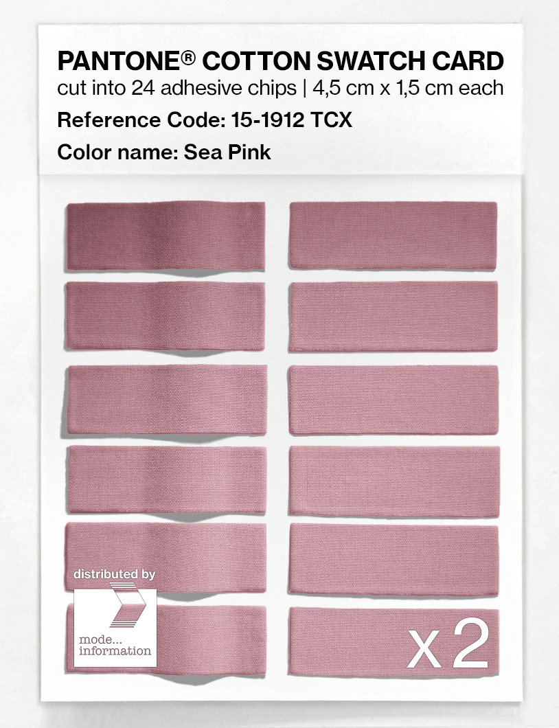 Product image 6 of the product “PANTONE® COTTON SWATCH CARD 15-1912 TCX Sea Pink ”