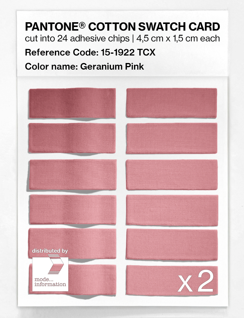 Artikelbild 6 des Artikels “PANTONE® COTTON SWATCH CARD 15-1922 TCX Geranium Pink “