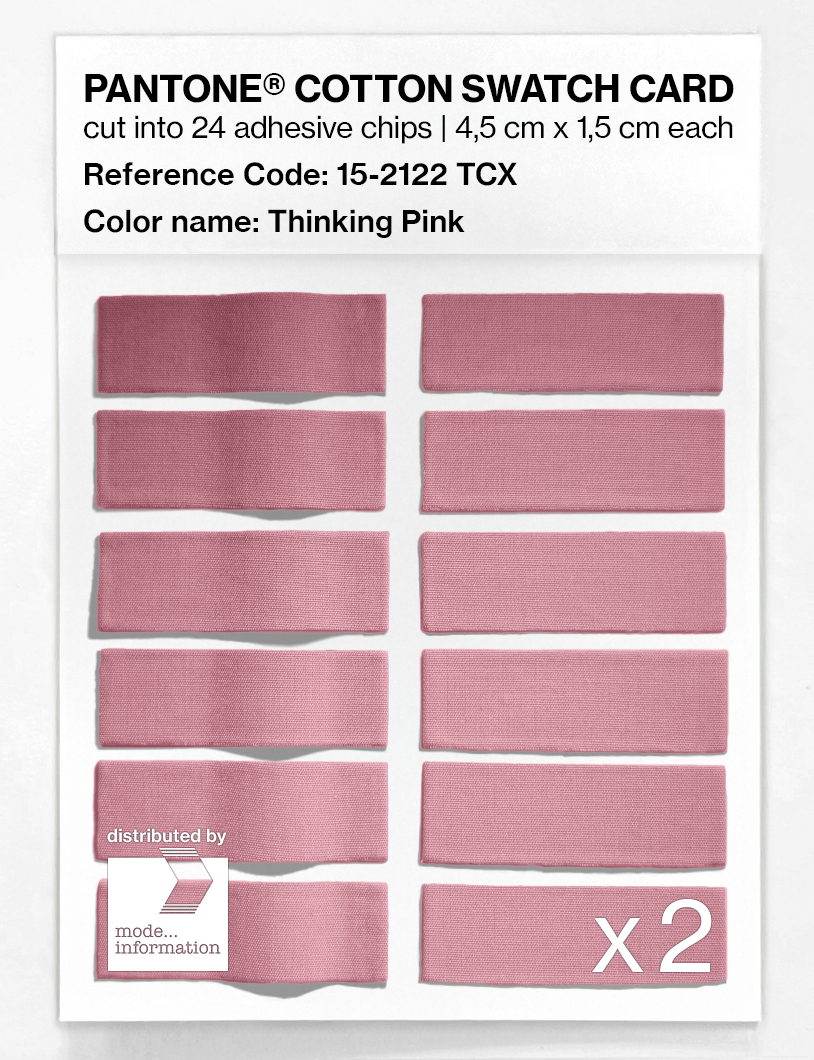 Product image 6 of the product “PANTONE® COTTON SWATCH CARD 15-2122 TCX Thinking Pink ”