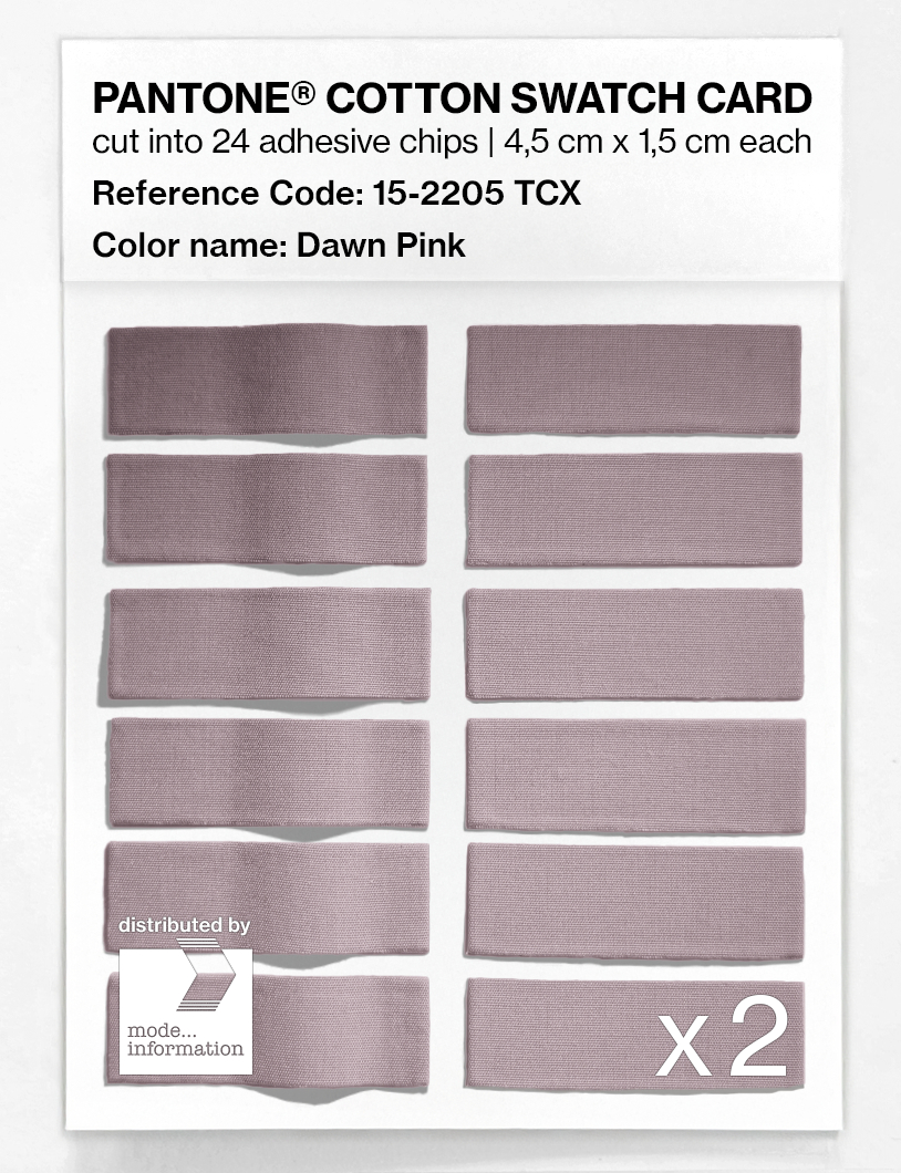 Product image 6 of the product “PANTONE® COTTON SWATCH CARD 15-2205 TCX Dawn Pink ”
