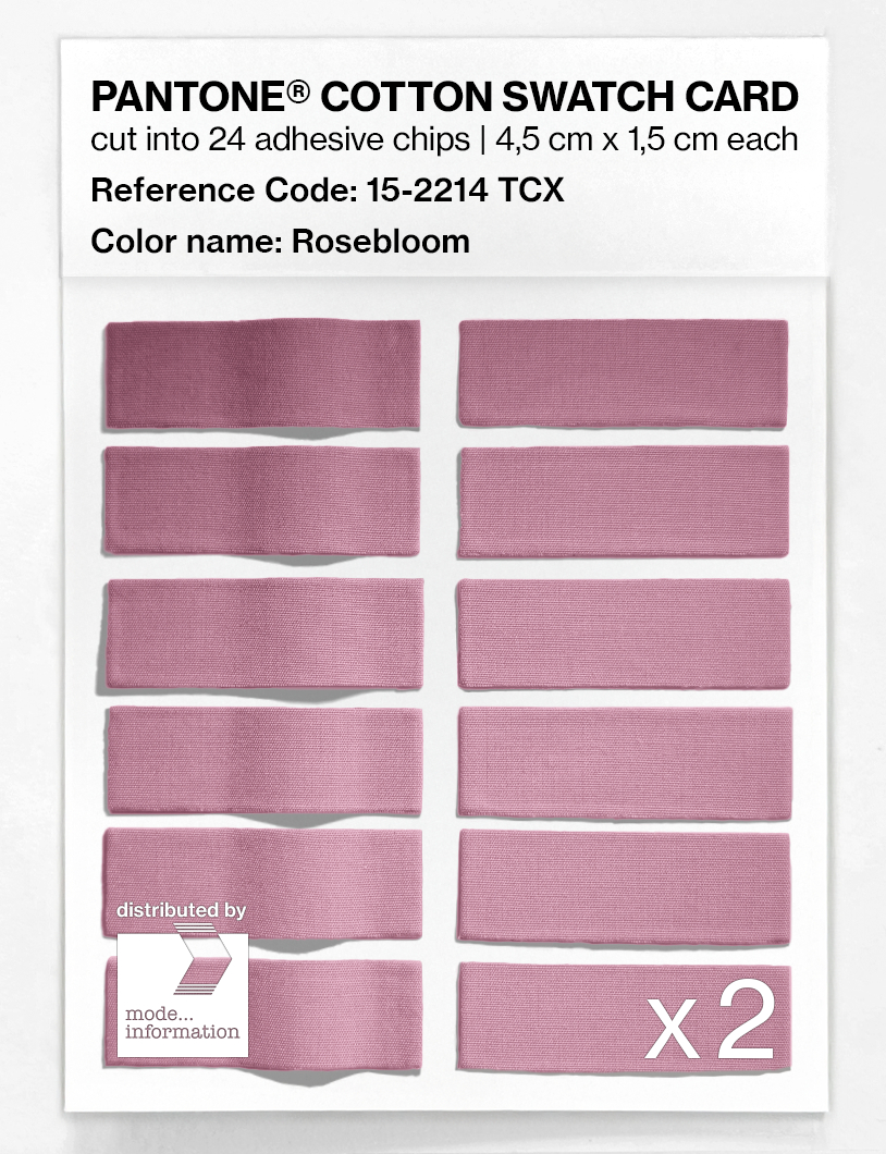 Product image 6 of the product “PANTONE® COTTON SWATCH CARD 15-2214 TCX Rosebloom ”