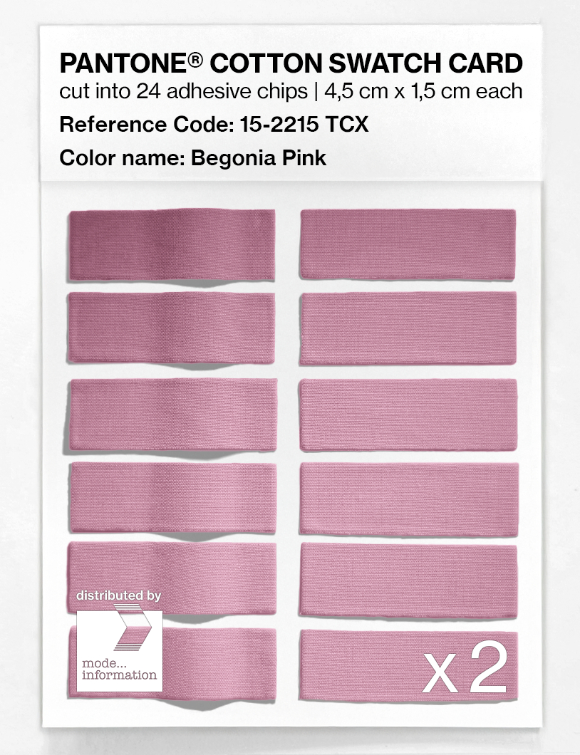 Product image 6 of the product “PANTONE® COTTON SWATCH CARD 15-2215 TCX Begonia Pink ”