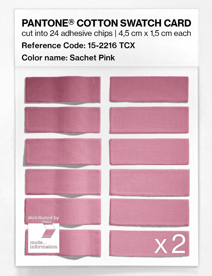 Product image 6 of the product “PANTONE® COTTON SWATCH CARD 15-2216 TCX Sachet Pink ”