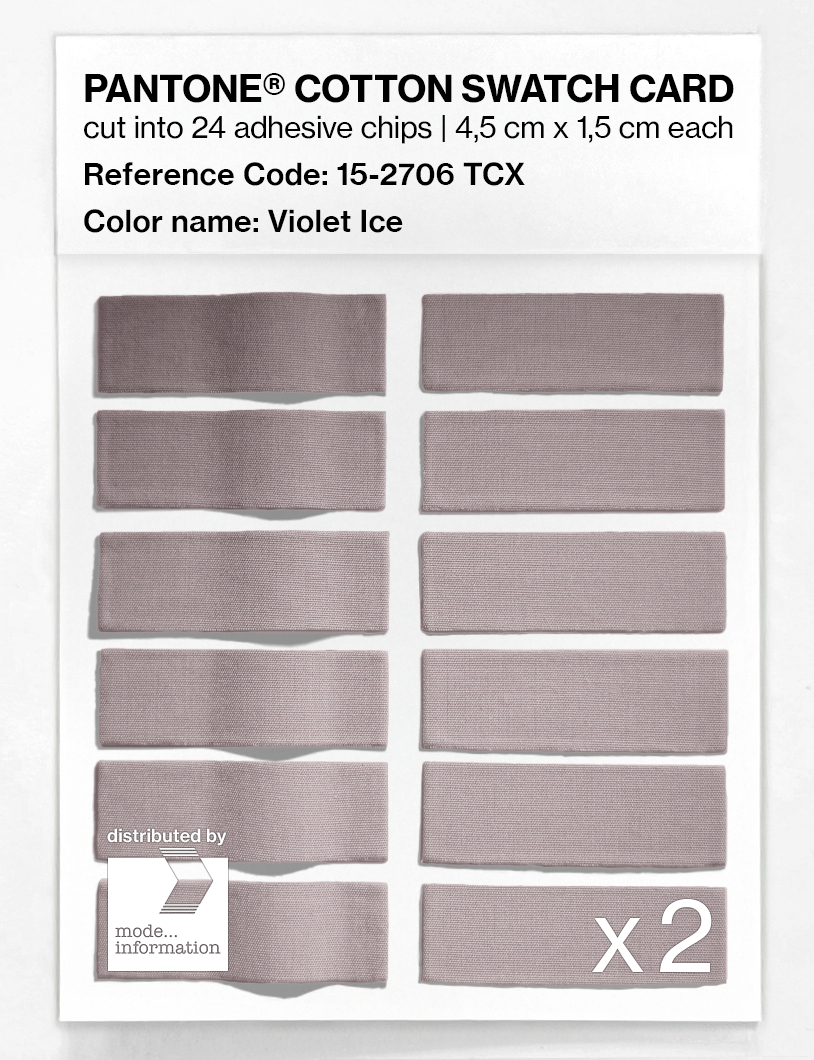 Product image 6 of the product “PANTONE® COTTON SWATCH CARD 15-2706 TCX Violet Ice ”