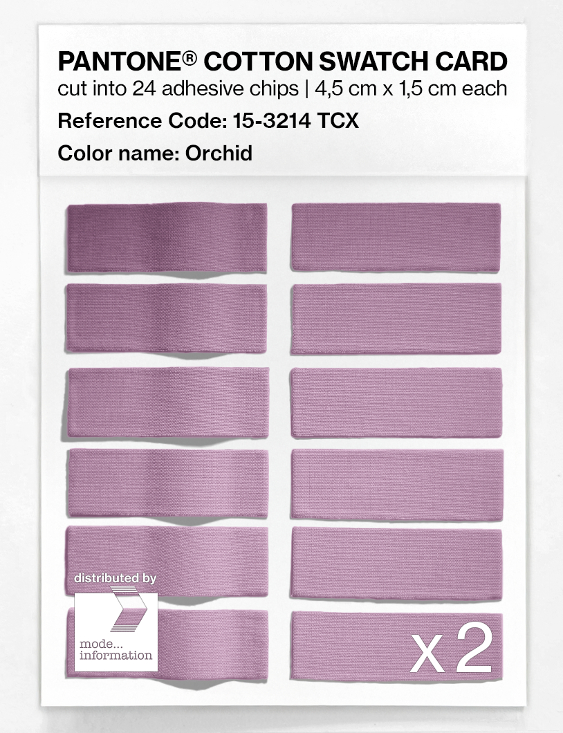 Product image 6 of the product “PANTONE® COTTON SWATCH CARD 15-3214 TCX Orchid ”