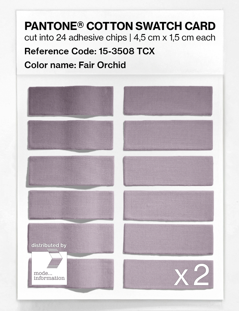 Product image 6 of the product “PANTONE® COTTON SWATCH CARD 15-3508 TCX Fair Orchid ”