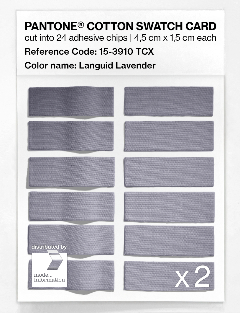 Product image 6 of the product “PANTONE® COTTON SWATCH CARD 15-3910 TCX Languid Lavender ”