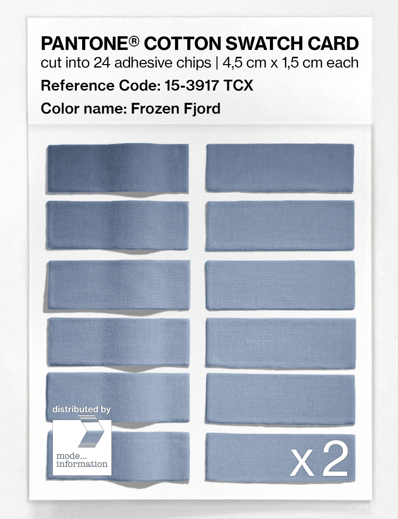 Product image 6 of the product “PANTONE® COTTON SWATCH CARD 15-3917 TCX Frozen Fjord ”