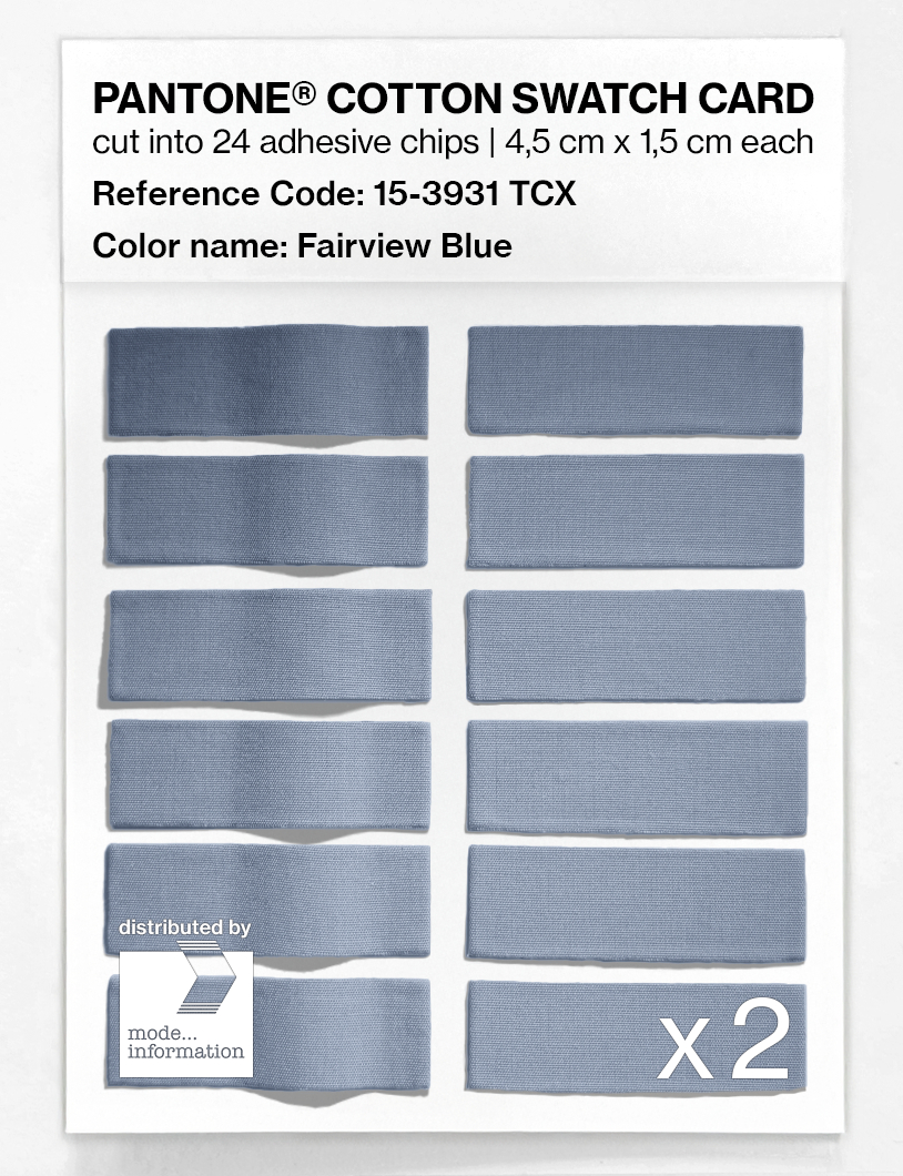 Product image 6 of the product “PANTONE® COTTON SWATCH CARD 15-3931 TCX Fairview Blue ”
