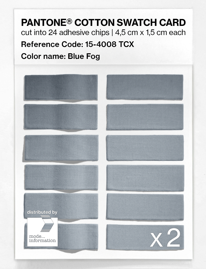 Product image 6 of the product “PANTONE® COTTON SWATCH CARD 15-4008 TCX Blue Fog ”