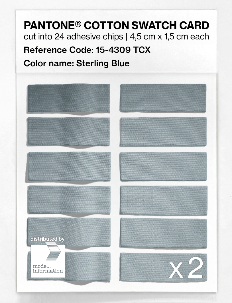 Product image 6 of the product “PANTONE® COTTON SWATCH CARD 15-4309 TCX Sterling Blue ”