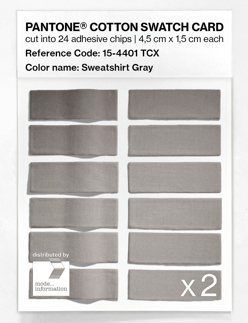 Artikelbild 6 des Artikels “PANTONE® COTTON SWATCH CARD 15-4401 TCX Sweatshirt Gray “