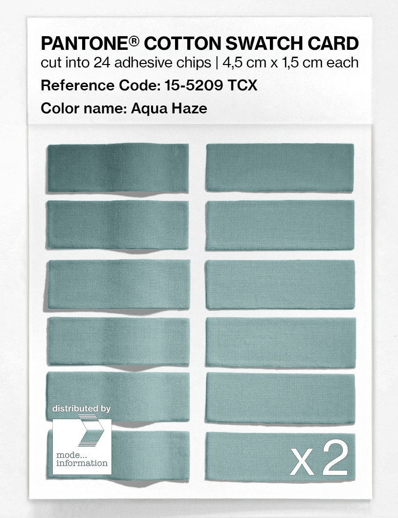 Product image 6 of the product “PANTONE® COTTON SWATCH CARD 15-5209 TCX Aqua Haze ”