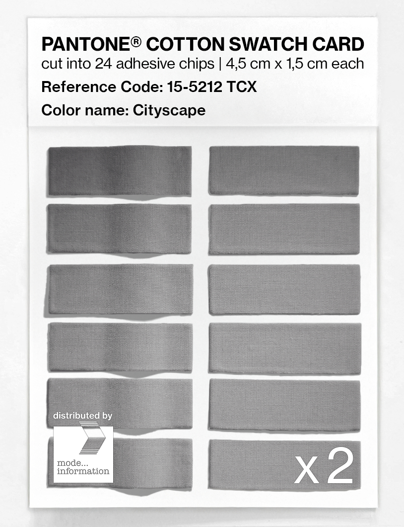 Product image 6 of the product “PANTONE® COTTON SWATCH CARD 15-5212 TCX Cityscape ”