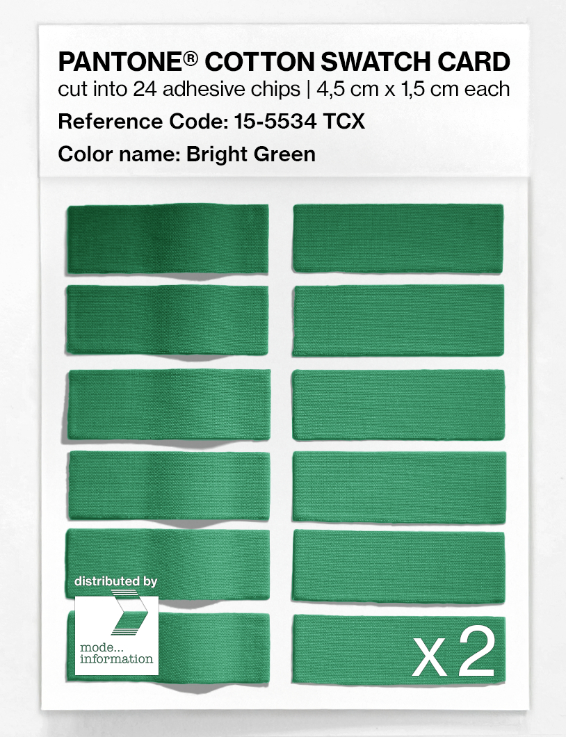 Artikelbild 6 des Artikels “PANTONE® COTTON SWATCH CARD 15-5534 TCX Bright Green “