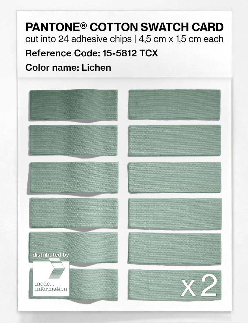 Product image 6 of the product “PANTONE® COTTON SWATCH CARD 15-5812 TCX Lichen ”