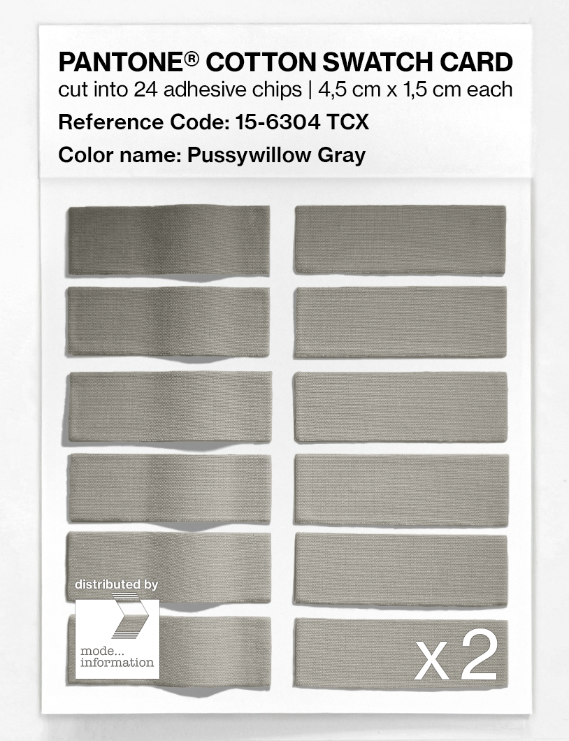 Product image 6 of the product “PANTONE® COTTON SWATCH CARD 15-6304 TCX Pussywillow Gray ”