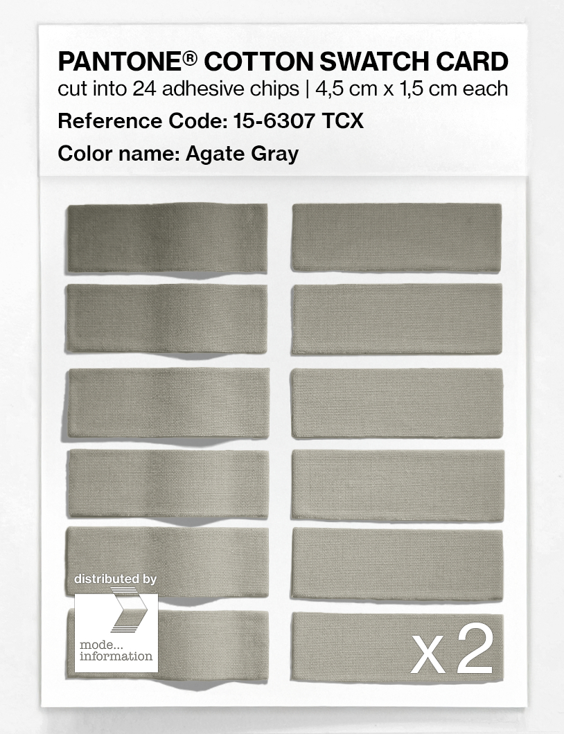 Product image 6 of the product “PANTONE® COTTON SWATCH CARD 15-6307 TCX Agate Gray ”