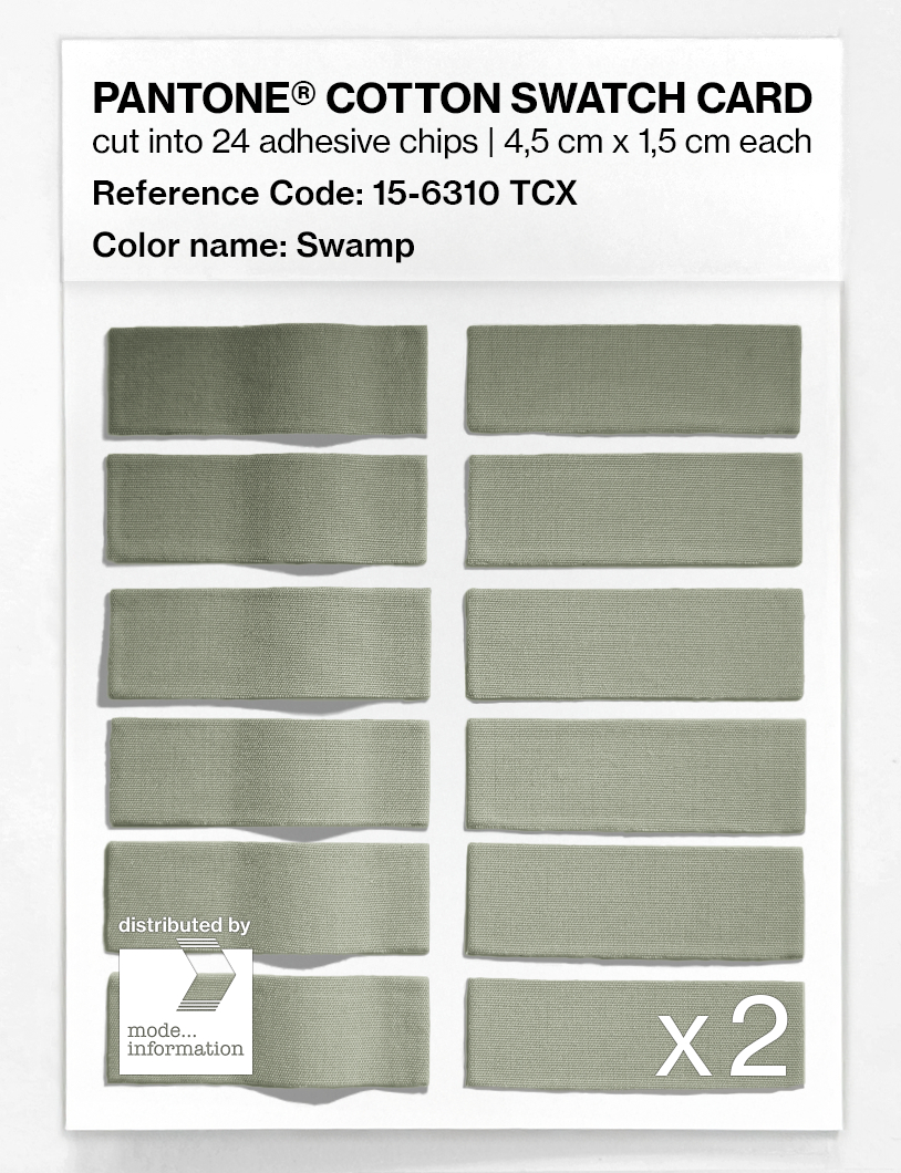Product image 6 of the product “PANTONE® COTTON SWATCH CARD 15-6310 TCX Swamp ”
