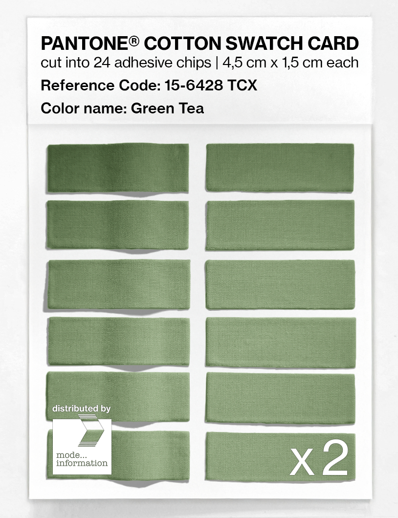 Product image 6 of the product “PANTONE® COTTON SWATCH CARD 15-6428 TCX Green Tea ”