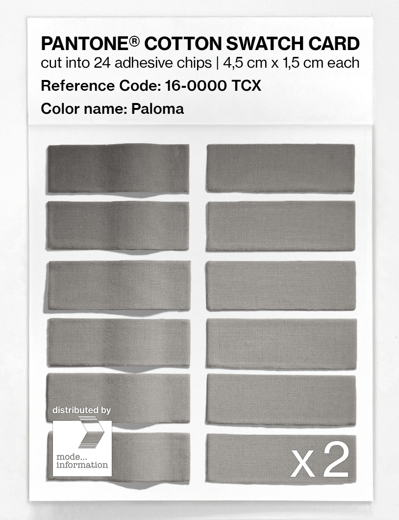 Product image 6 of the product “PANTONE® COTTON SWATCH CARD 16-0000 TCX Paloma ”