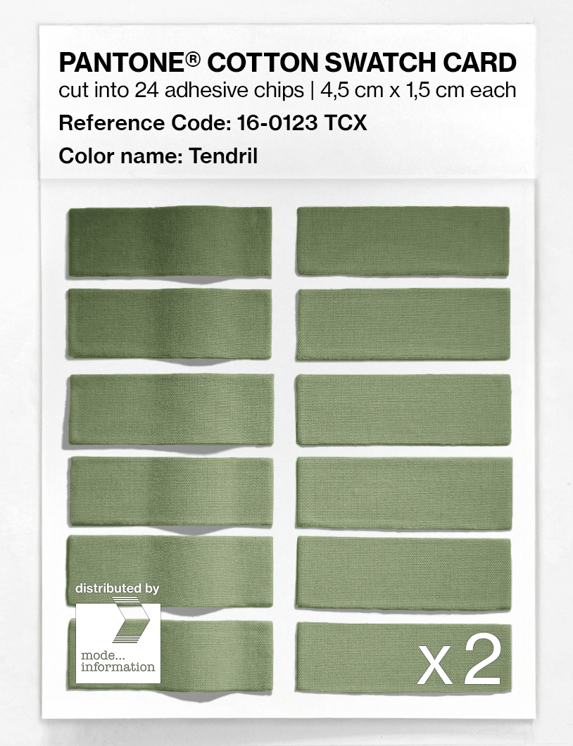Product image 6 of the product “PANTONE® COTTON SWATCH CARD 16-0123 TCX Tendril ”