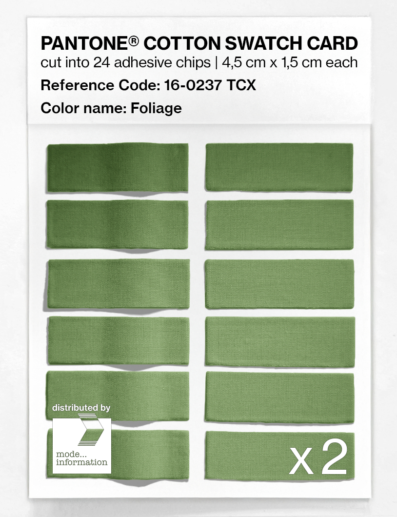 Product image 6 of the product “PANTONE® COTTON SWATCH CARD 16-0237 TCX Foliage ”
