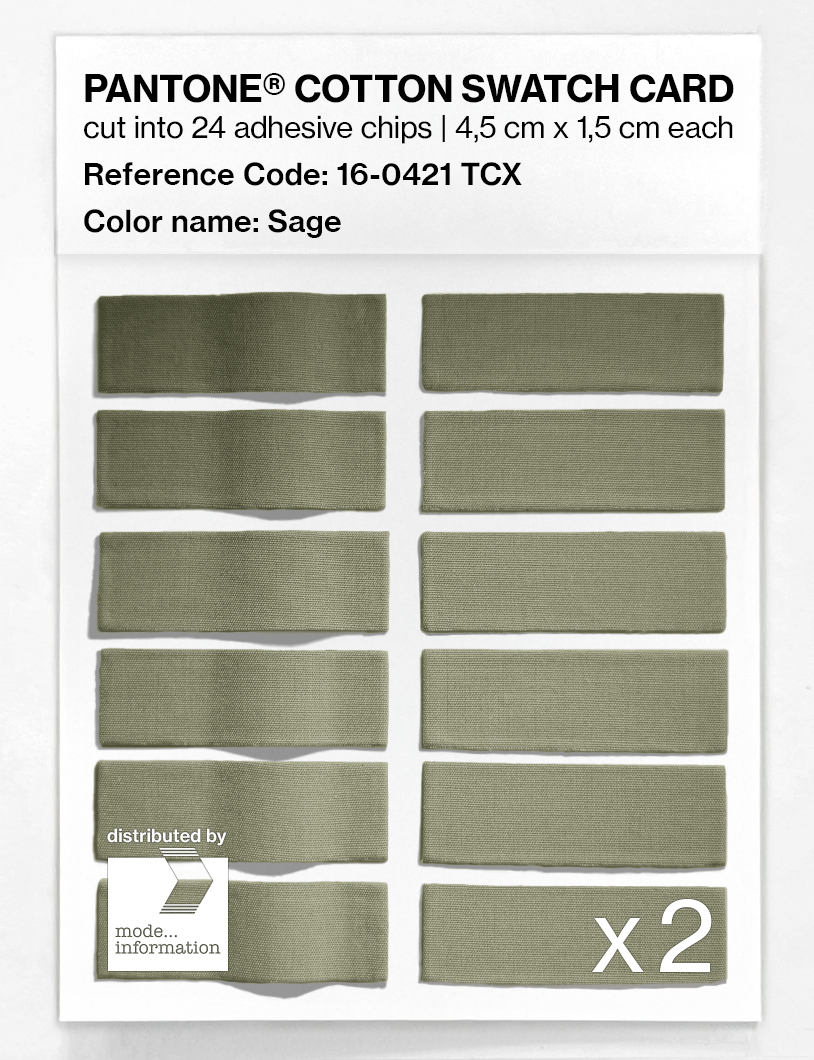 Product image 6 of the product “PANTONE® COTTON SWATCH CARD 16-0421 TCX Sage ”