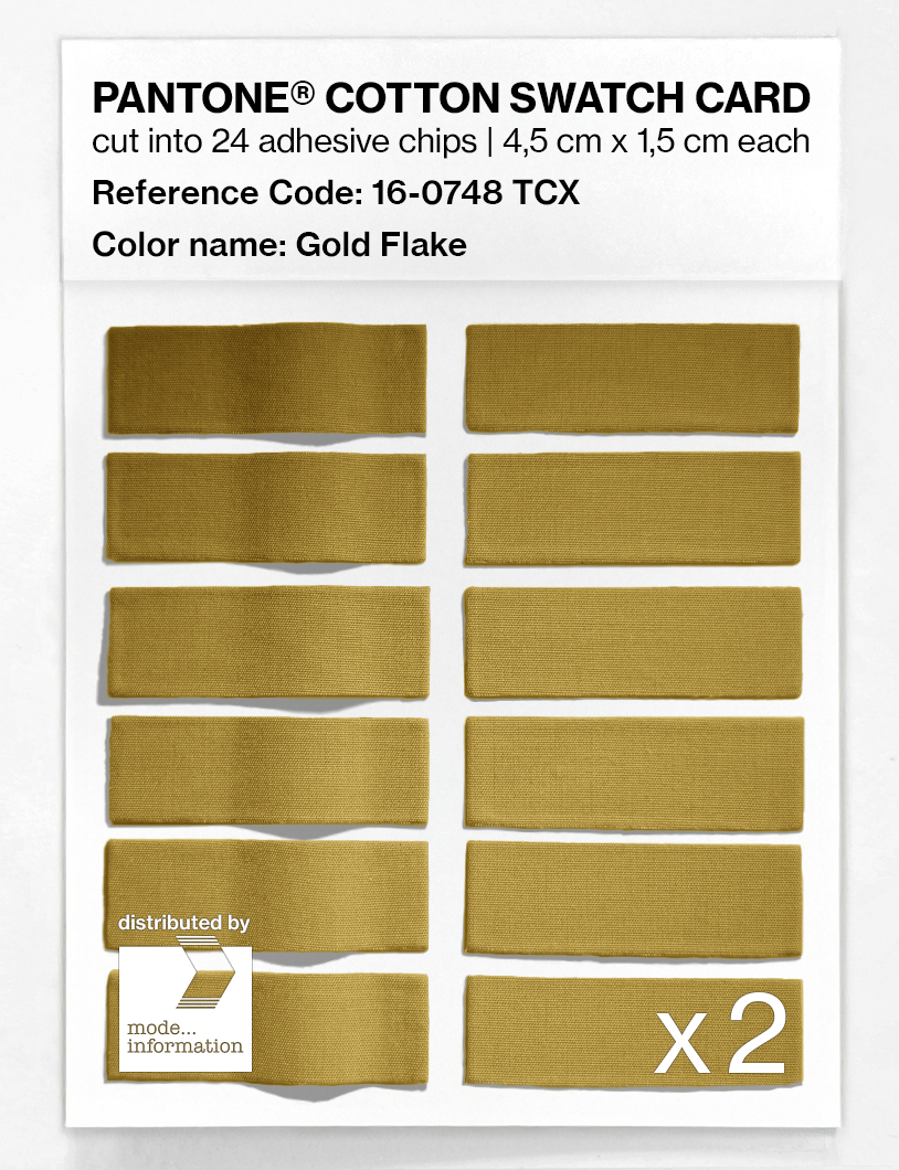 Product image 6 of the product “PANTONE® COTTON SWATCH CARD 16-0748 TCX Gold Flake ”