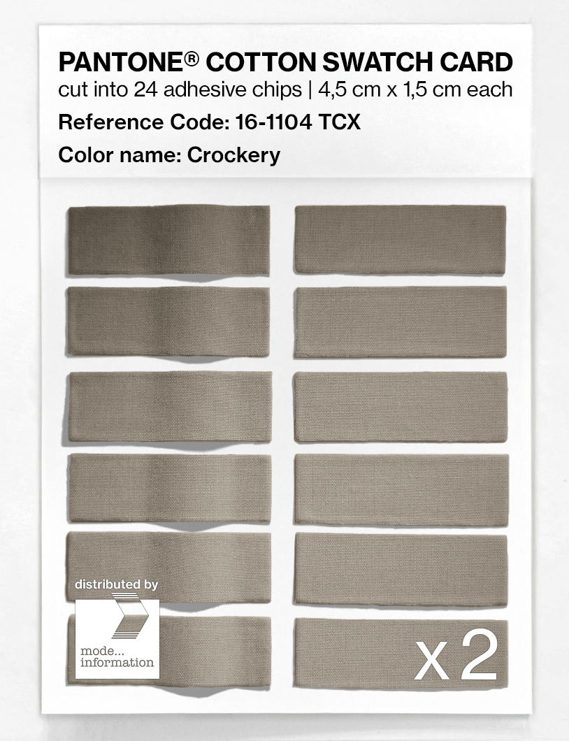 Product image 6 of the product “PANTONE® COTTON SWATCH CARD 16-1104 TCX Crockery ”