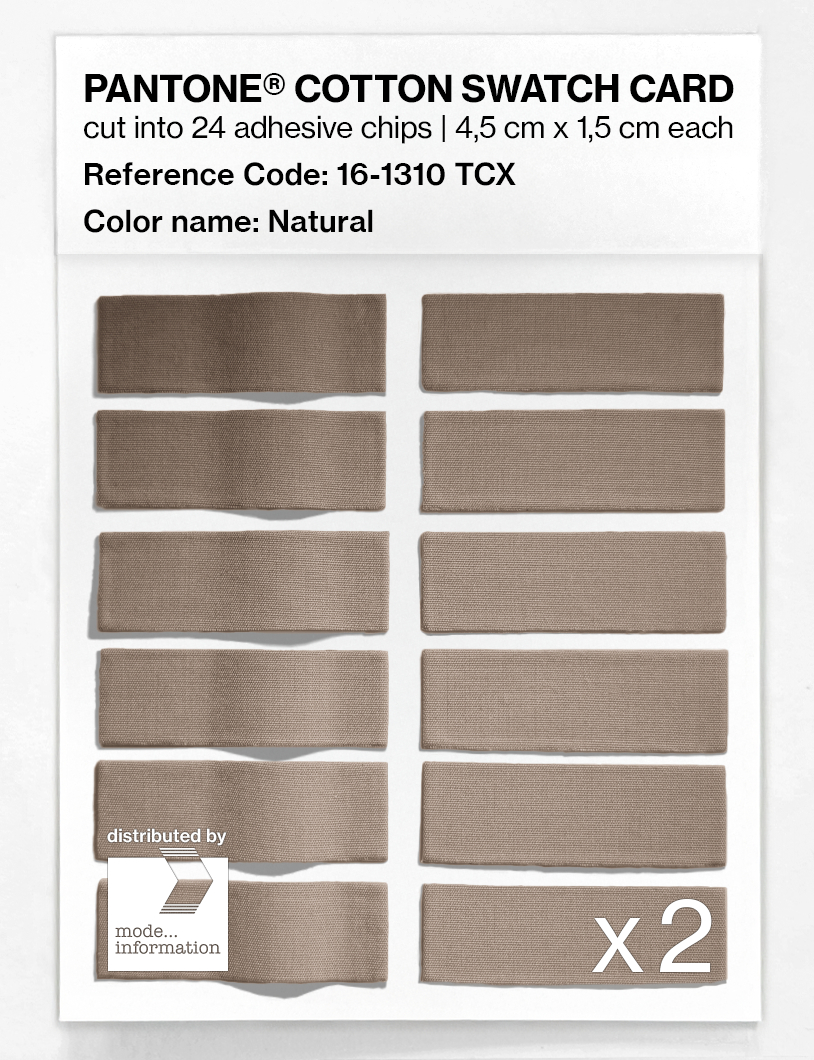 Product image 6 of the product “PANTONE® COTTON SWATCH CARD 16-1310 TCX Natural ”