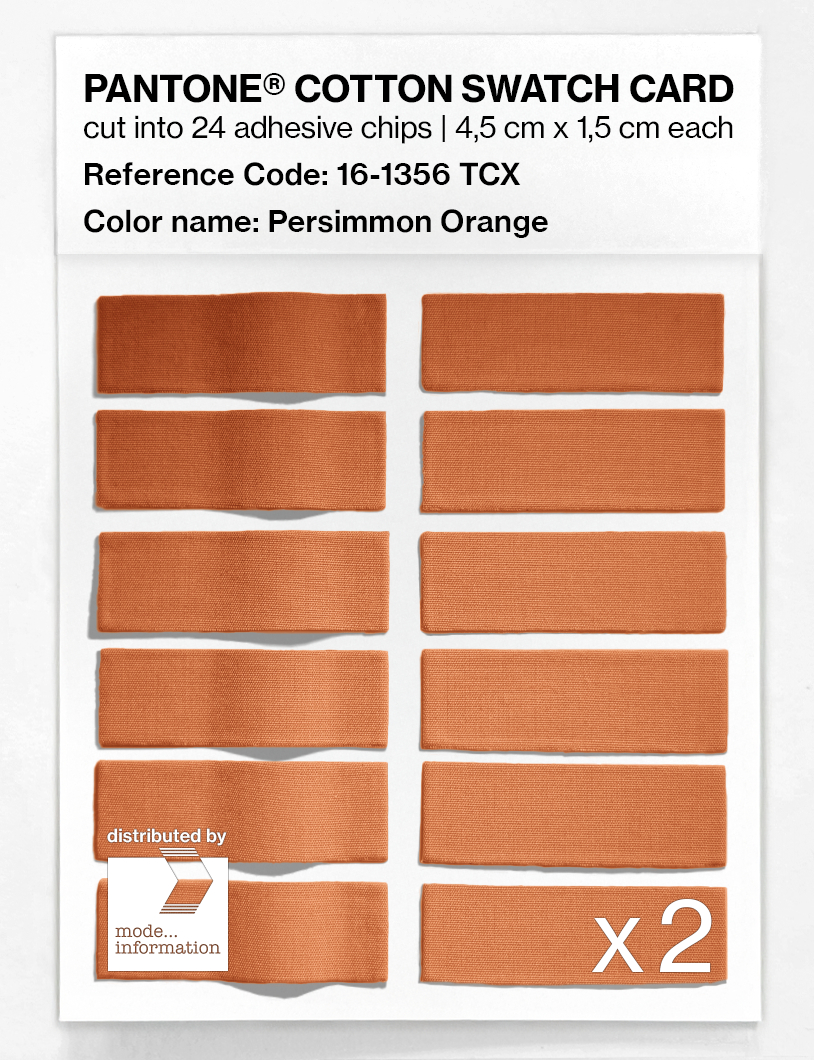 Product image 6 of the product “PANTONE® COTTON SWATCH CARD 16-1356 TCX Persimmon Orange ”