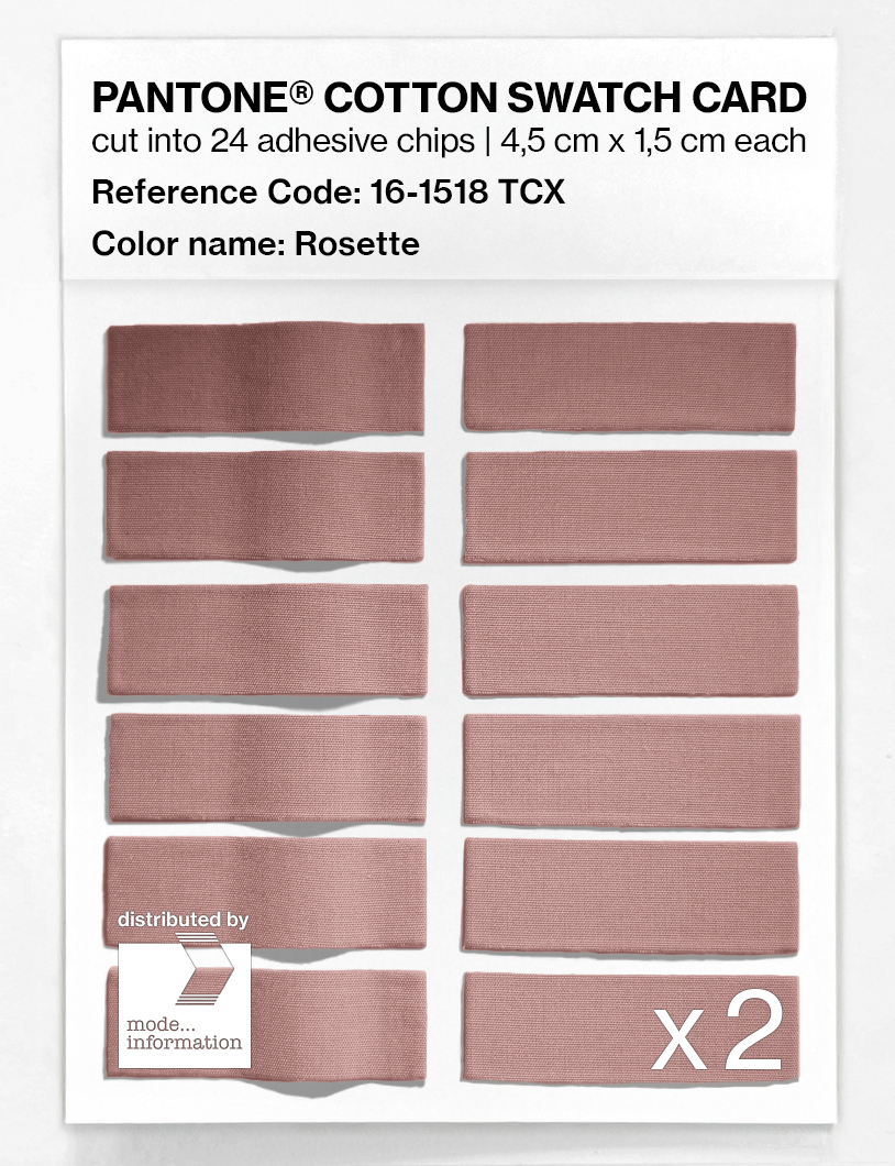 Product image 6 of the product “PANTONE® COTTON SWATCH CARD 16-1518 TCX Rosette ”