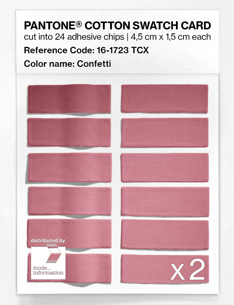 Product image 6 of the product “PANTONE® COTTON SWATCH CARD 16-1723 TCX Confetti ”