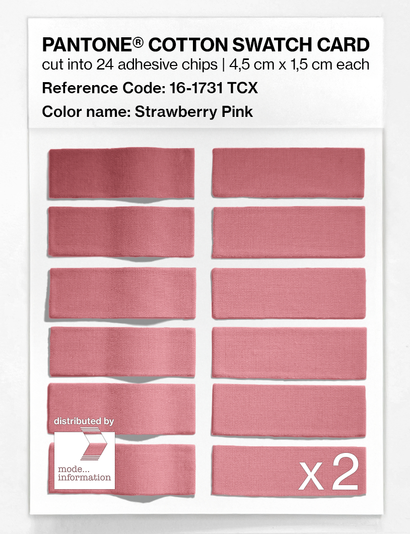 Product image 6 of the product “PANTONE® COTTON SWATCH CARD 16-1731 TCX Strawberry Pink ”