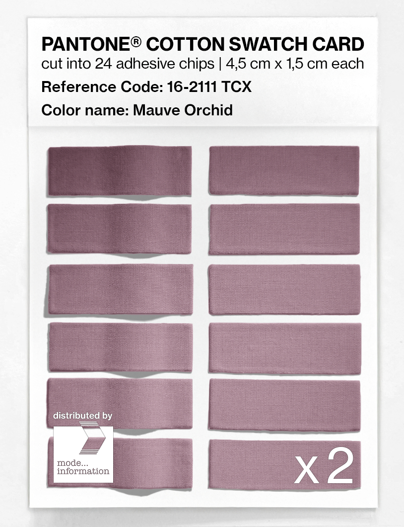Product image 6 of the product “PANTONE® COTTON SWATCH CARD 16-2111 TCX Mauve Orchid ”